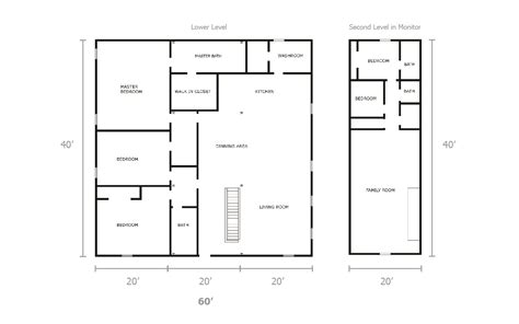 60 x 60 barndominium floor plans